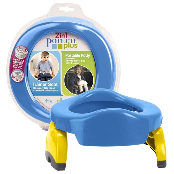 Kalencom Potette Plus 2-in-1 Travel Potty and Trainer Seat - Blue - Picture 3 of 3